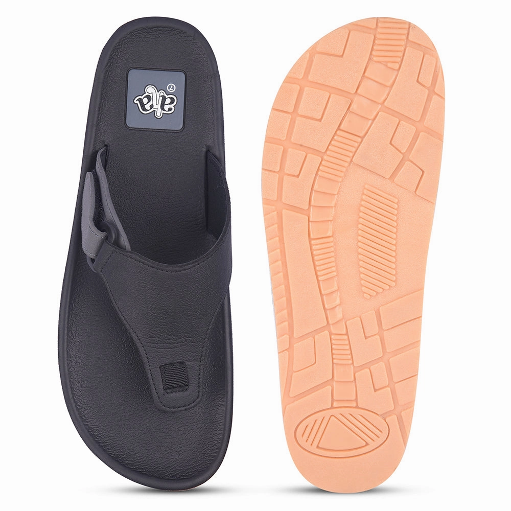 Lifetime Warranty Flip Flops A-HA Casual Black Flip Flop For Men ANCO-01 By Liberty