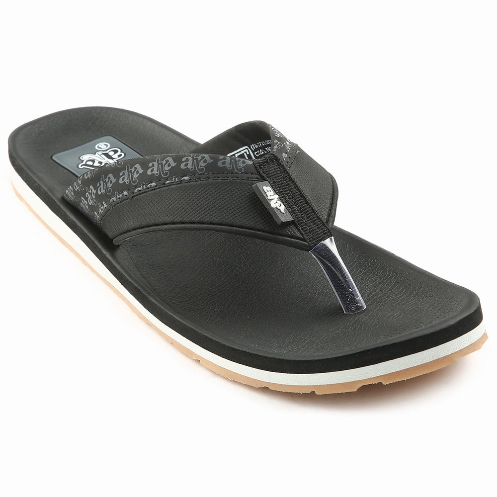 A-HA Casual Black Flip Flops For Men ANCO-03 By Liberty Flip Flops In Australia