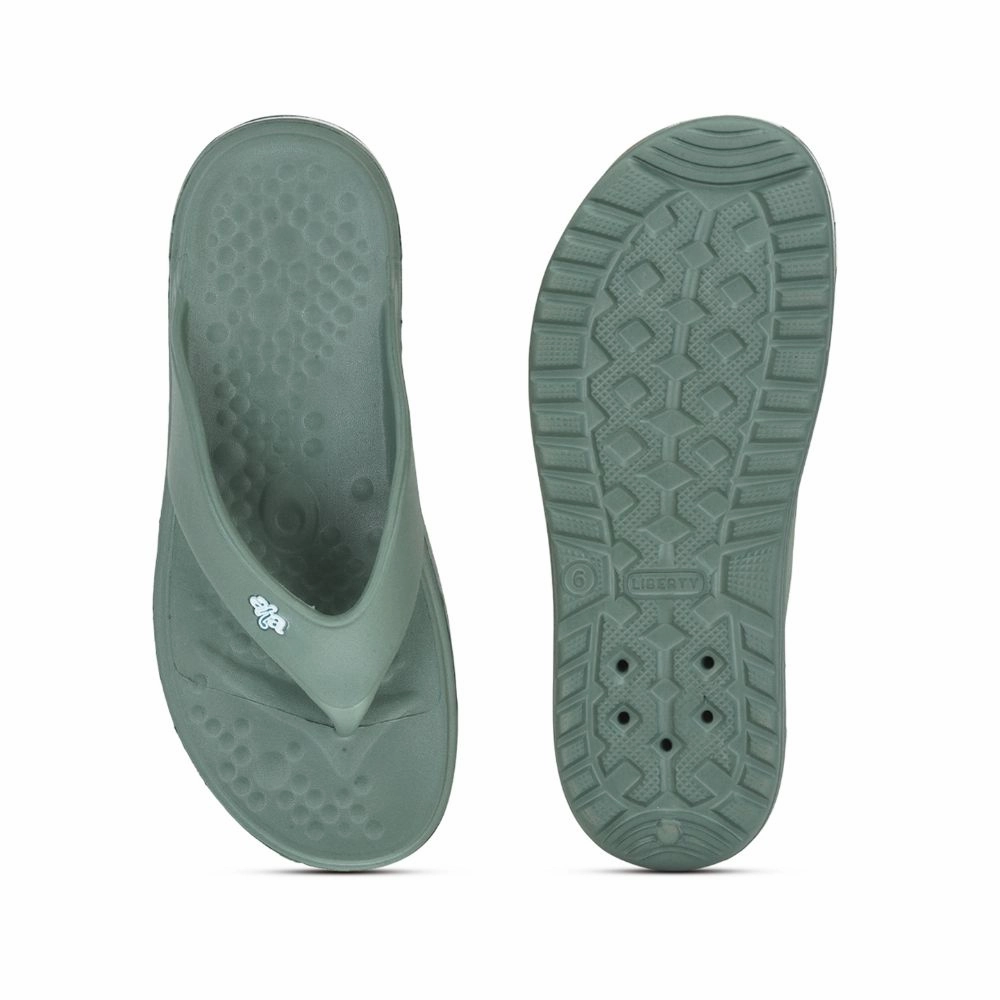 Best Flip Flops To Hide Bunions A-HA Casual Green Flip Flop For Men BEACHTIME By Liberty