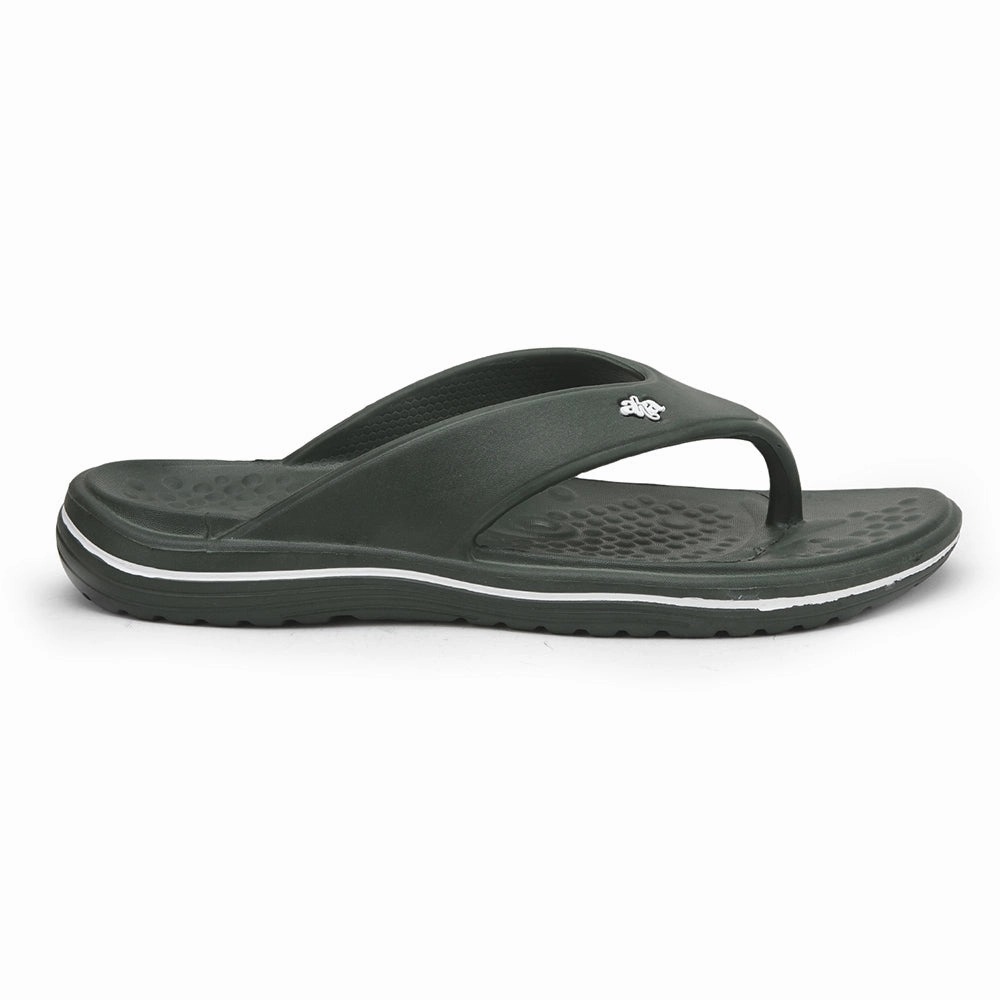 A-HA Casual Olive Green Flip Flop For Men BEACHTIME By Liberty Flip Flops For Wedding