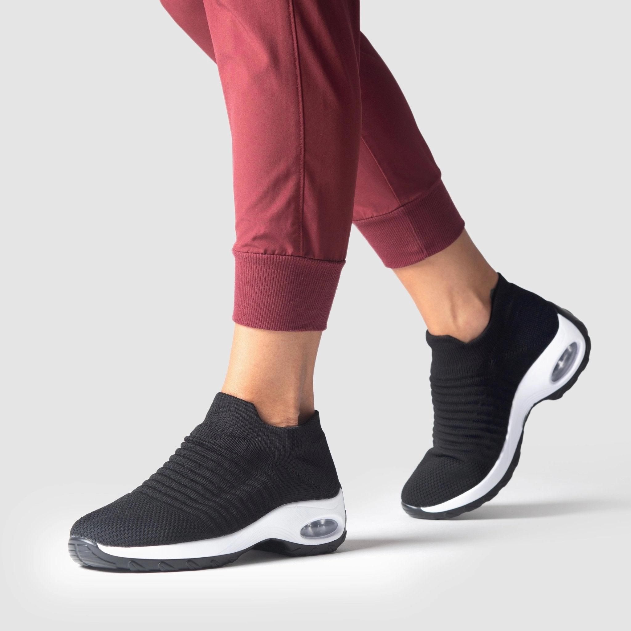 Breathable No-Tie Stretch Shoes - Black White Gel-cumulus 26 Running Shoes