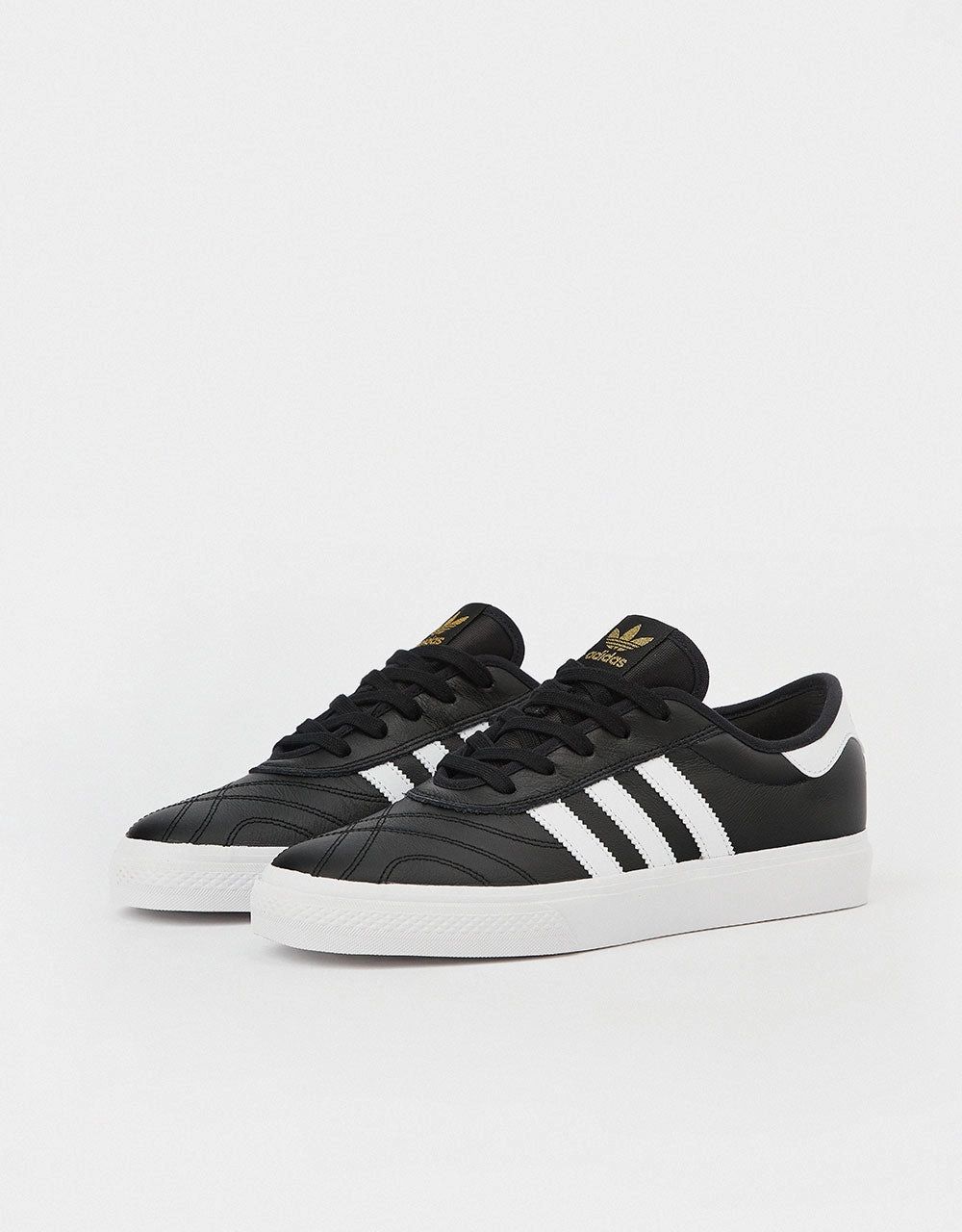 adidas Adi Ease Skate Shoes - Core Black/White/Gold Metallic Shoes In Adidas