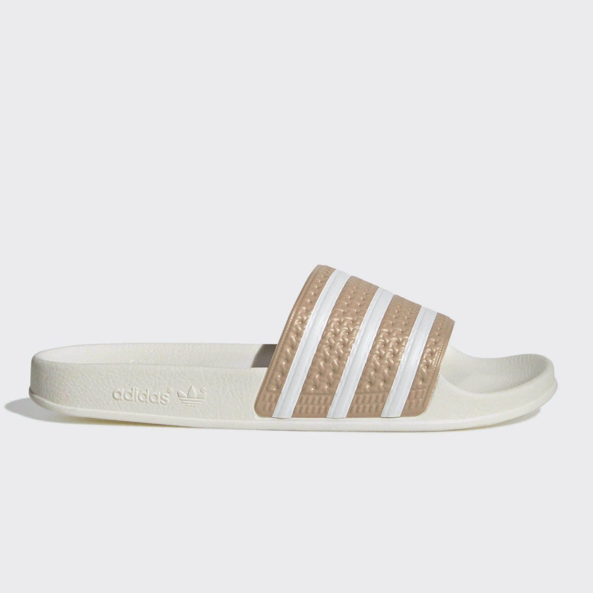 Memory Foam Shoes Adidas Adidas Adilette Slide Beige White