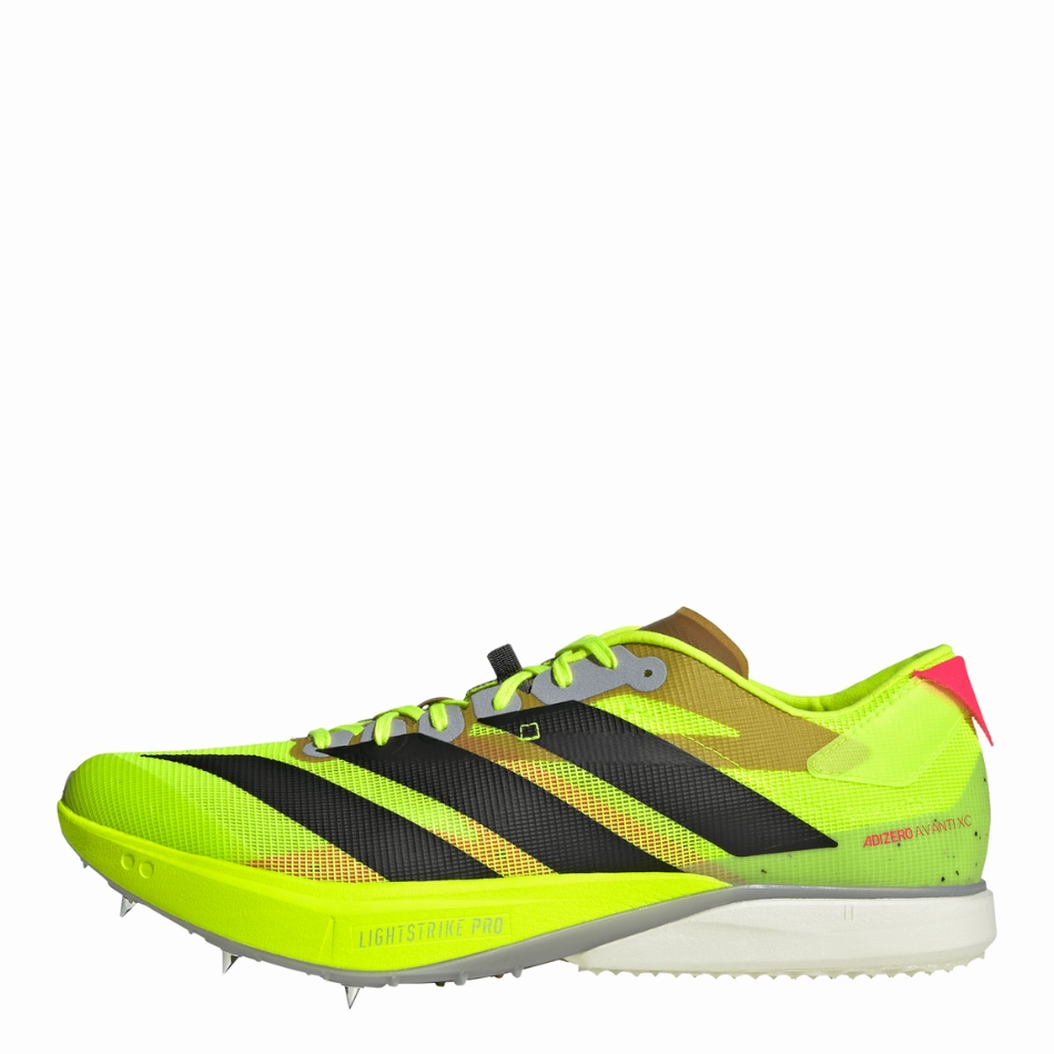 adidas Adizero Avanti XC Running Spikes in Lucid Lemon/Black AW25 Shell Adidas Shoes