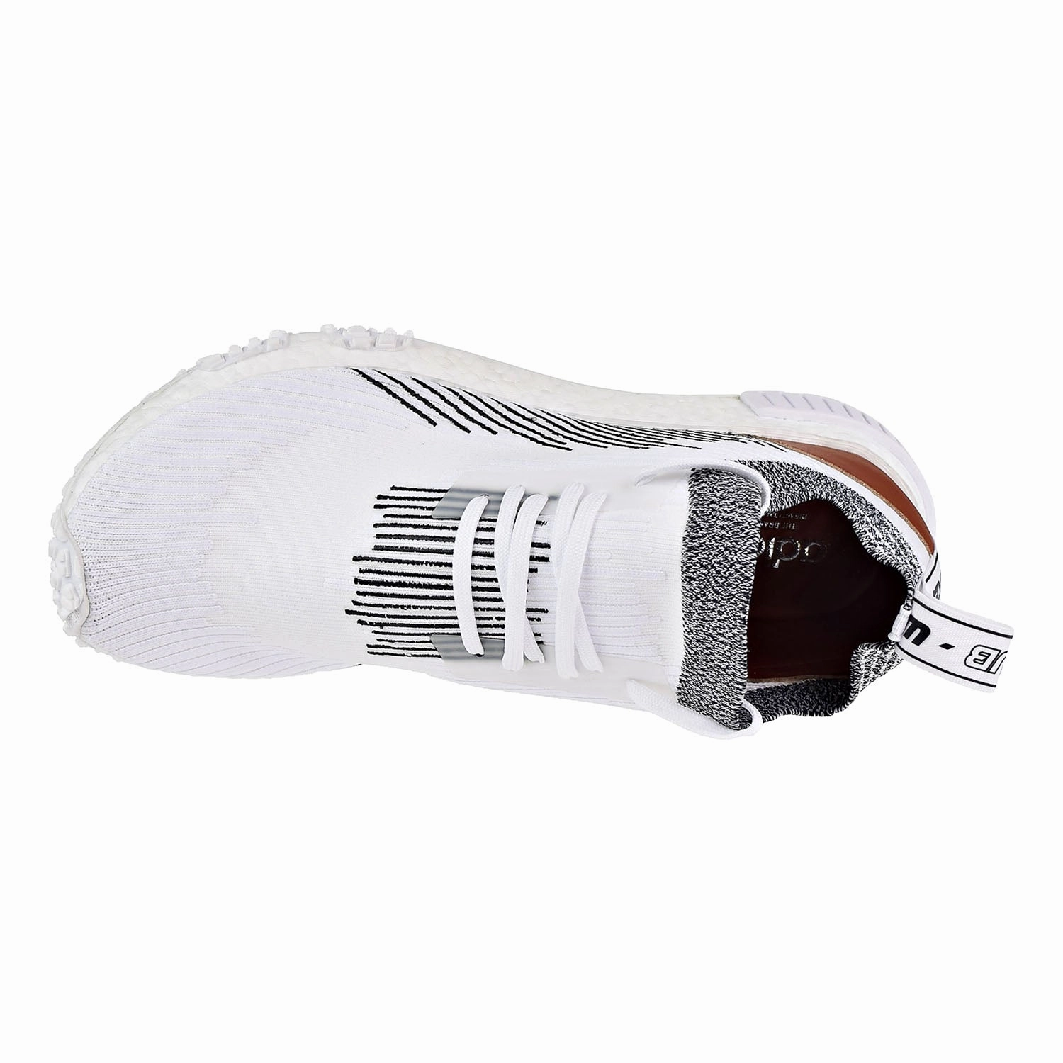 Adidas Originals NMD_Racer Men's Shoes White/Black/Strewo Adidas Laceless Football Shoes