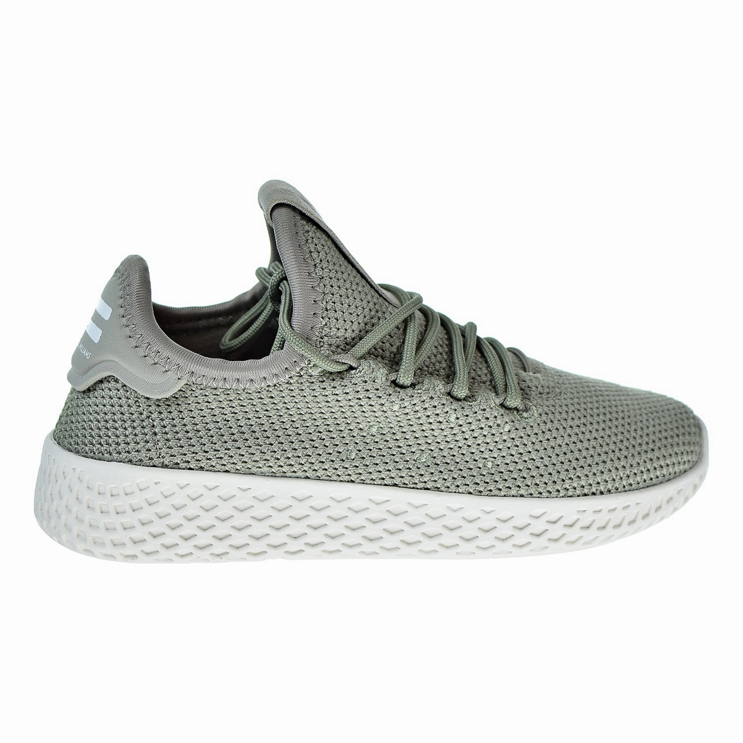 Running Shoes With Holes Adidas Pharrell Williams Tennis HU Little Kids' Shoes Tech Beige/Chalk White