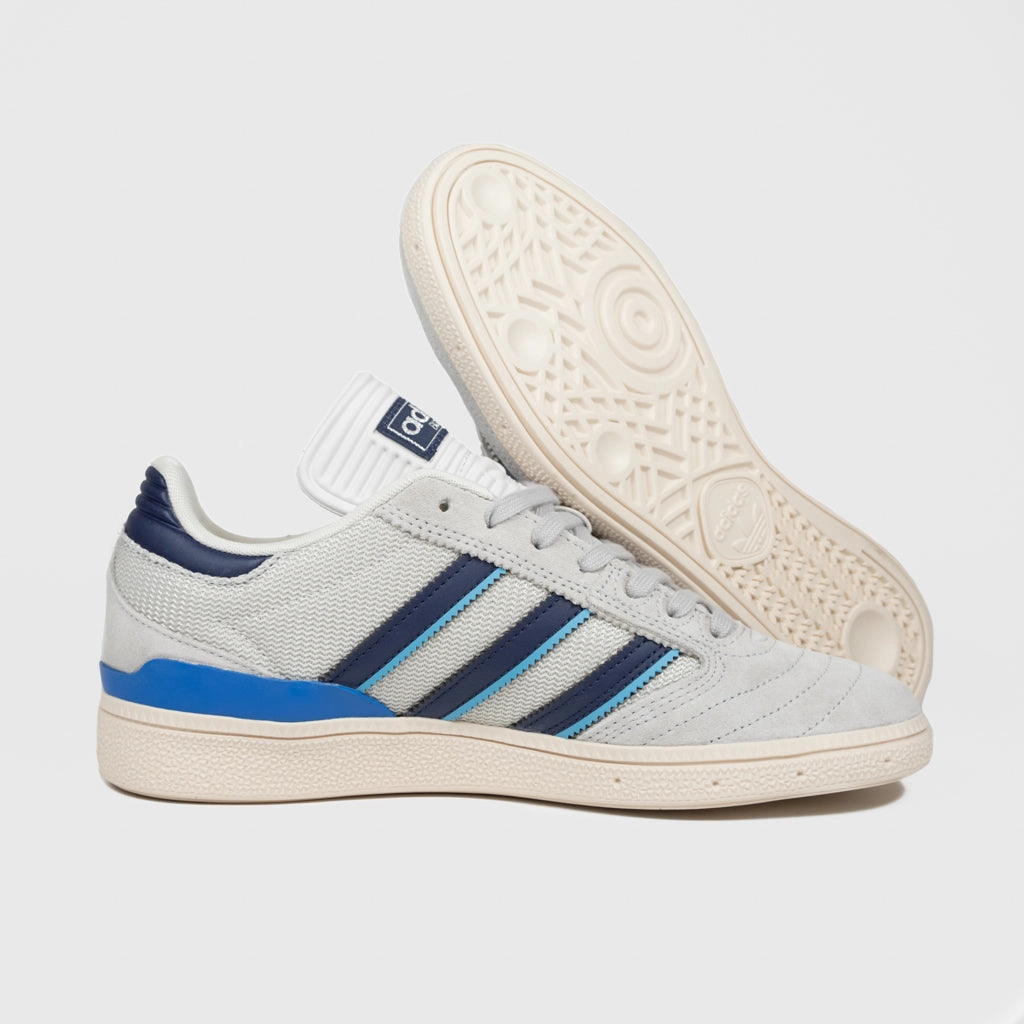 Adidas Shoes High Tops Adidas Skateboarding - Busenitz Shoes - Grey Two / Dark Blue / Cloud White