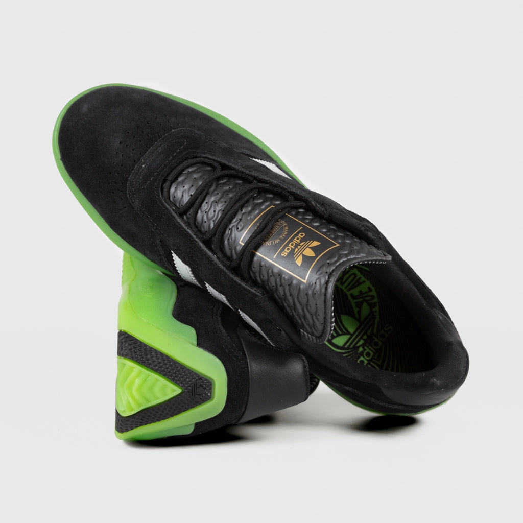 Adidas Skateboarding - Puig Shoes - Core Black / Footwear White / Semi Solar Green Adidas Kaptir 2.0 Shoes