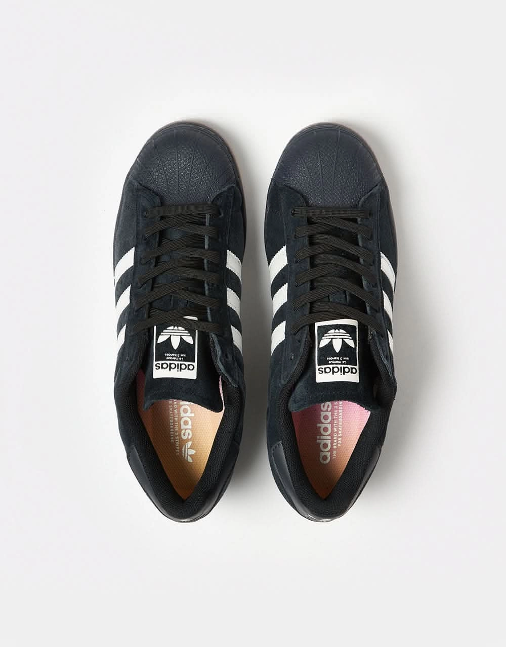 adidas Superstar ADV Skate Shoes - Core Black/Zero Metallic/Spark Lie Kick Roller Skate Shoes