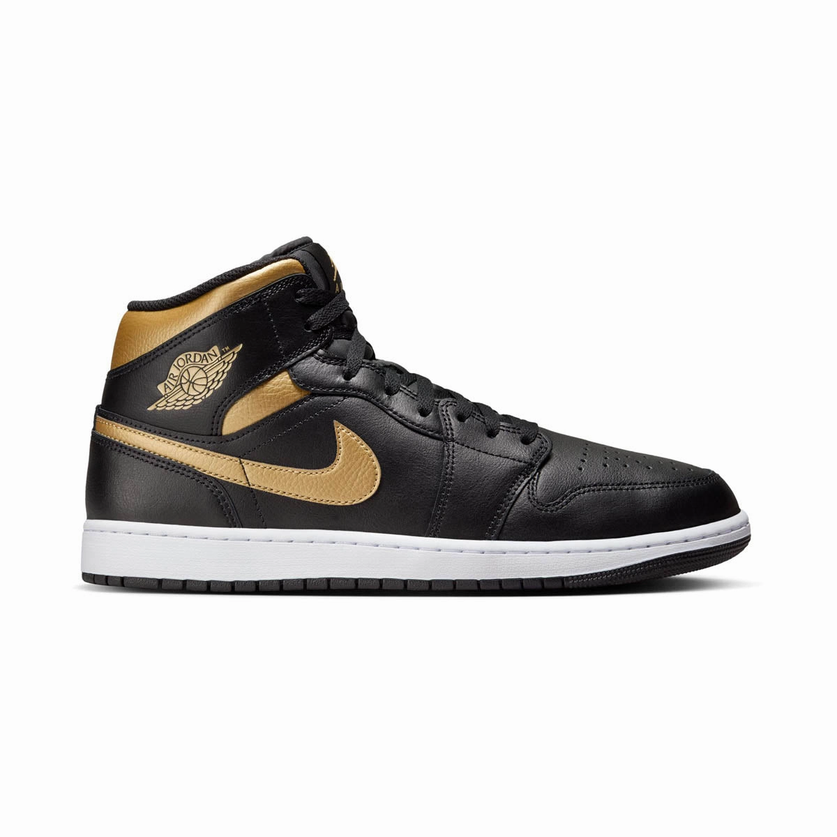 Air Jordan 1 Mid 'Black Metallic Gold' Men's Shoes Asics Gel Foundation Workplace Running Shoe