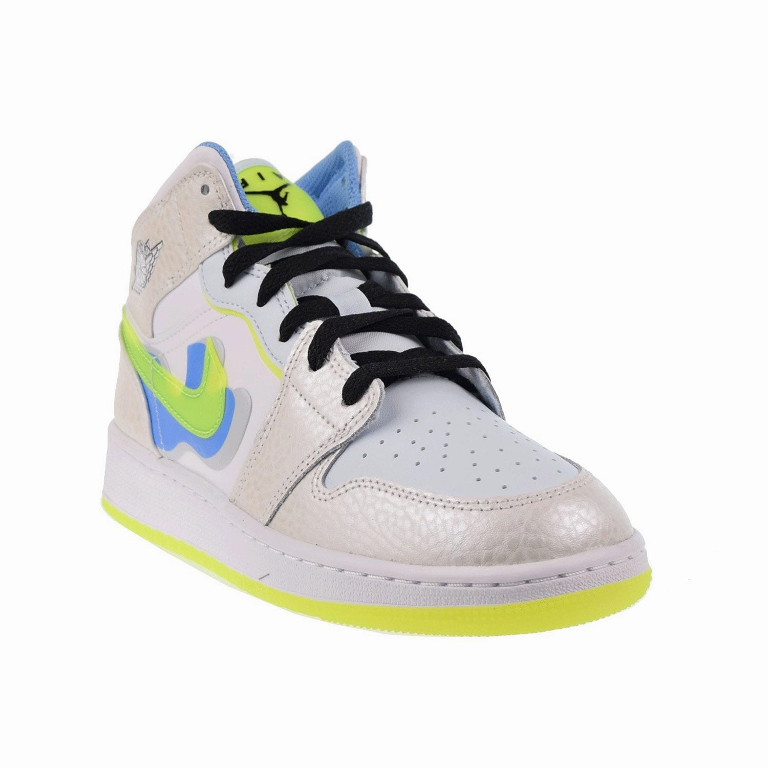 Asics Running Shoes Wide Fit Air Jordan 1 Mid SE (GS) Big Kids' Shoes Platinum Tint-BlueTint