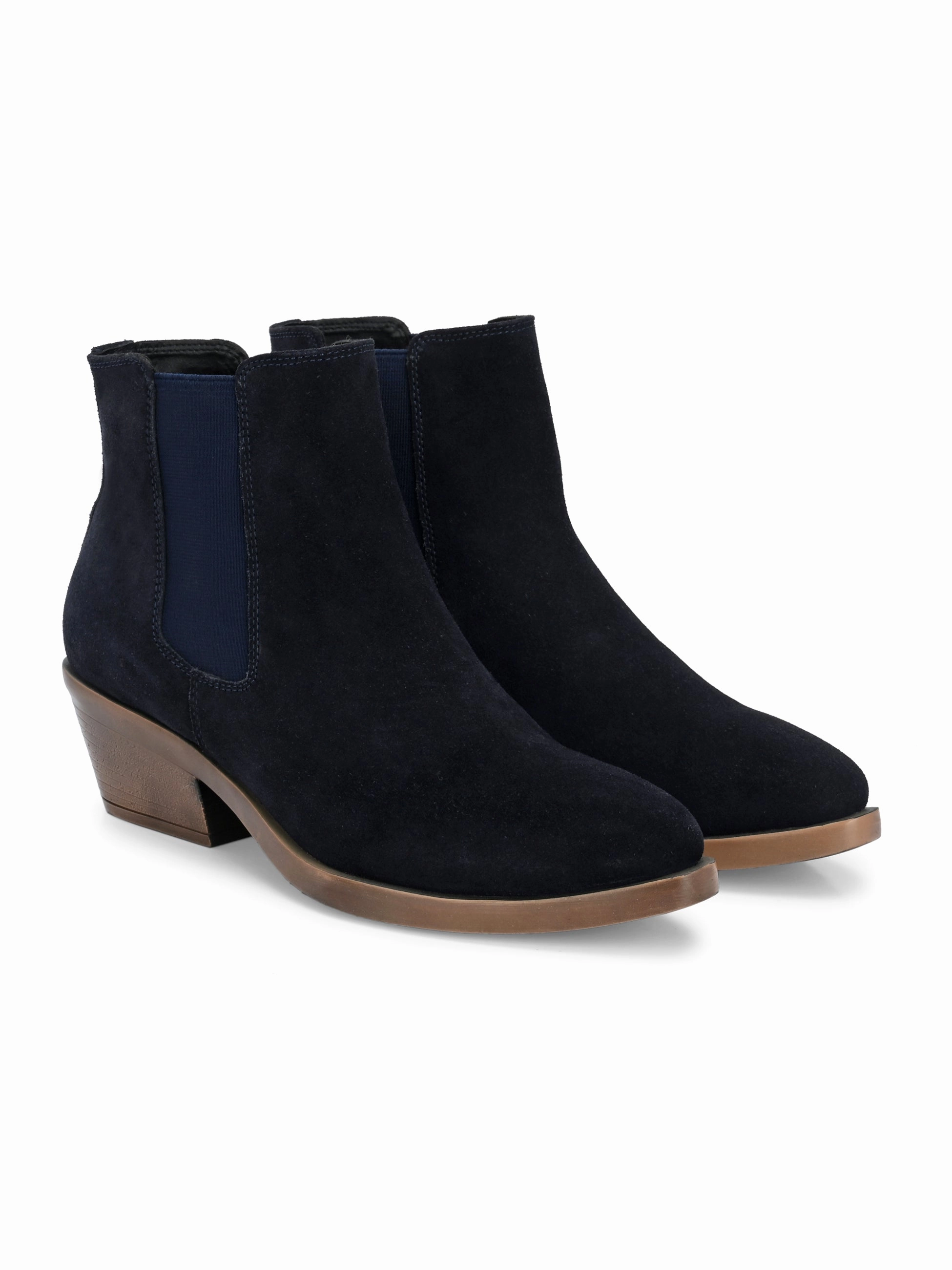 Casual Shoes With Wide Toe Box Alexis Women Blue Mid-Top Boots