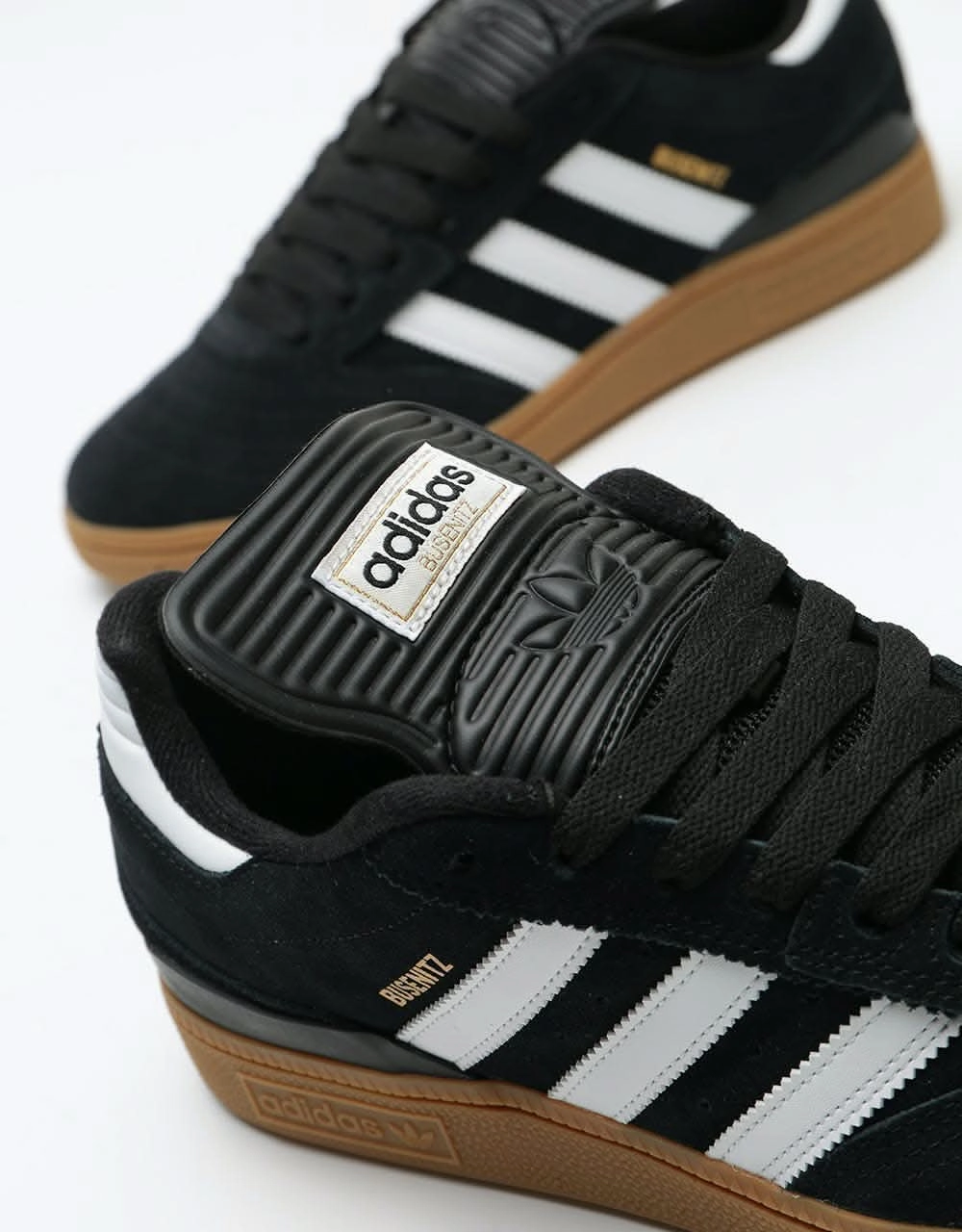 adidas Busenitz Pro Skate Shoes - Black/Running White/Metallic Gold Big Adidas Shoes