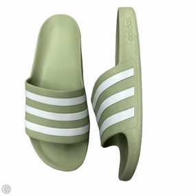 Sandals Sport By Adidas In Green & White, Size: 11 Shoes Brand Adidas
