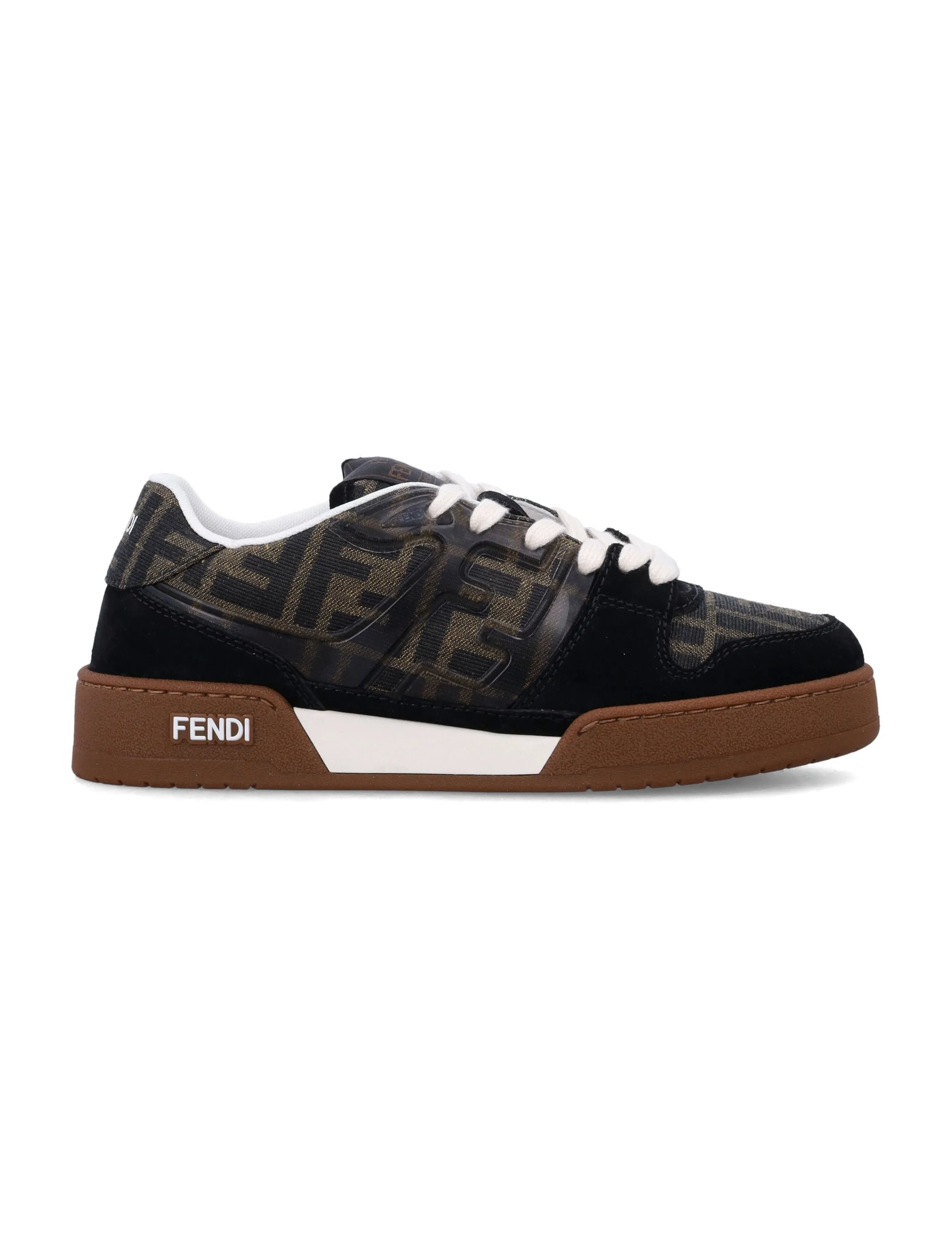 FENDI Panelled Monogram Sneakers for Women Flat Shoes That Look Good With Dresses