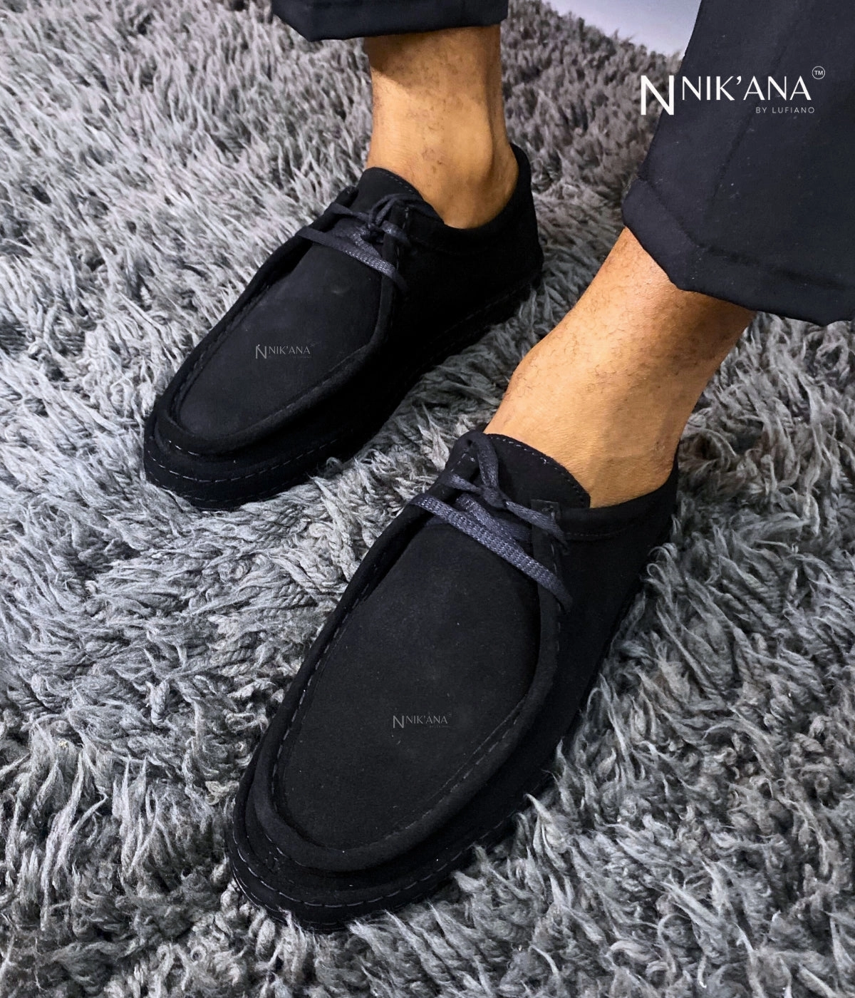 iLVi070-Lace up: Black Flat Closed Toe Dress Shoes