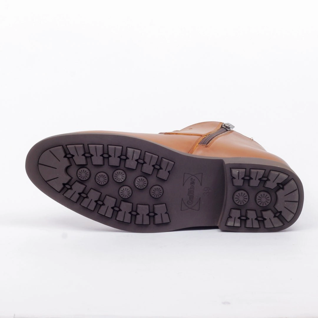 Casual Jean Shoes Caliber Shoes Coffee/R Side Chain With Lace Up Boots for Men (A 409 C)