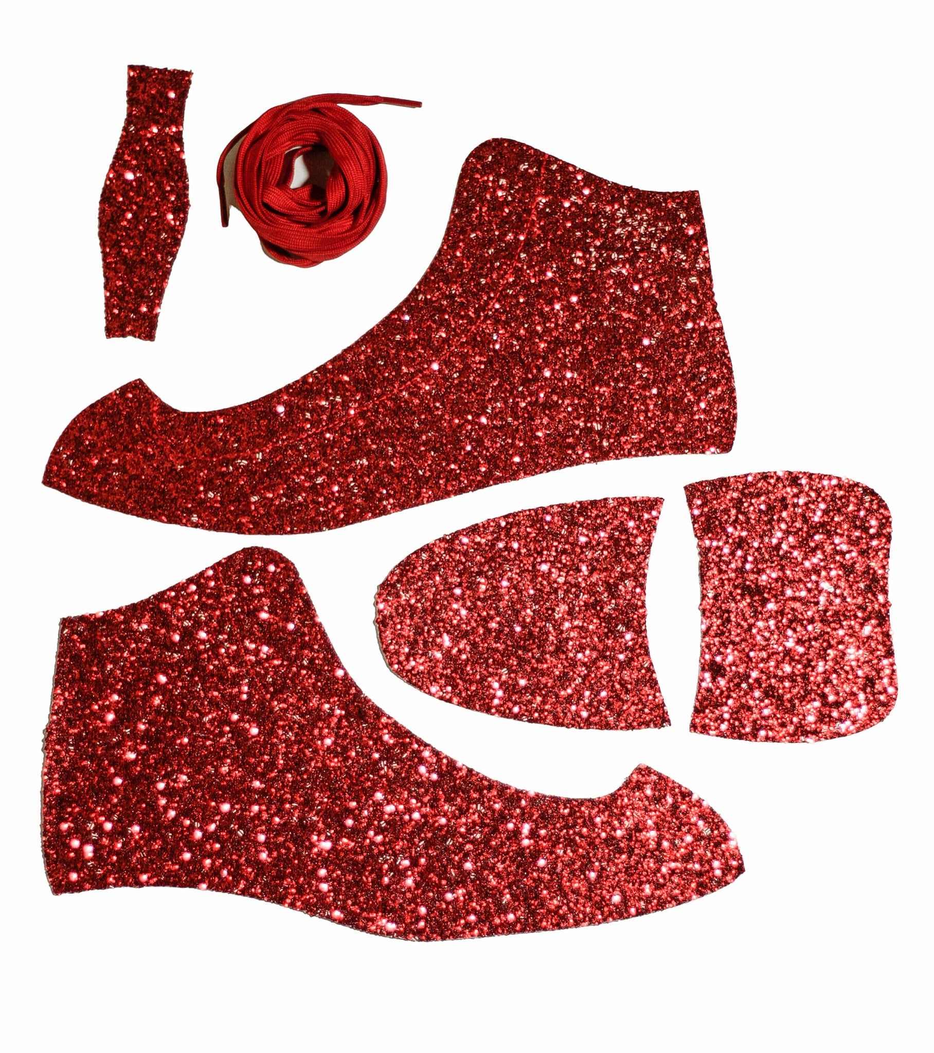 All Leather Skate American Skate Wrap Womens, Sparkle Red