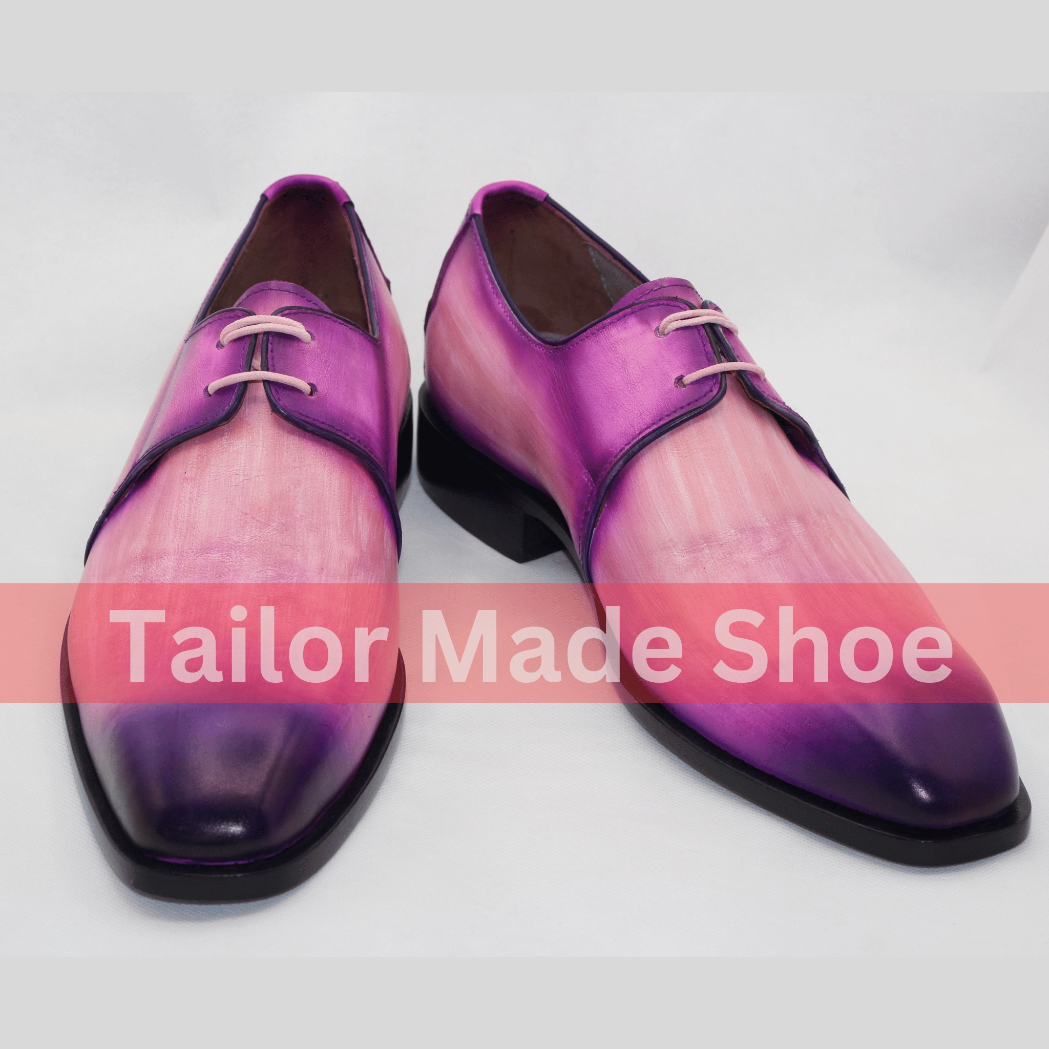 Artisan Hand-Dyed Leather Shoes - Stylish Ombre Finish for Men Premium Quality Purple Oxfords - Modern Elegance Redefined Neon Boots