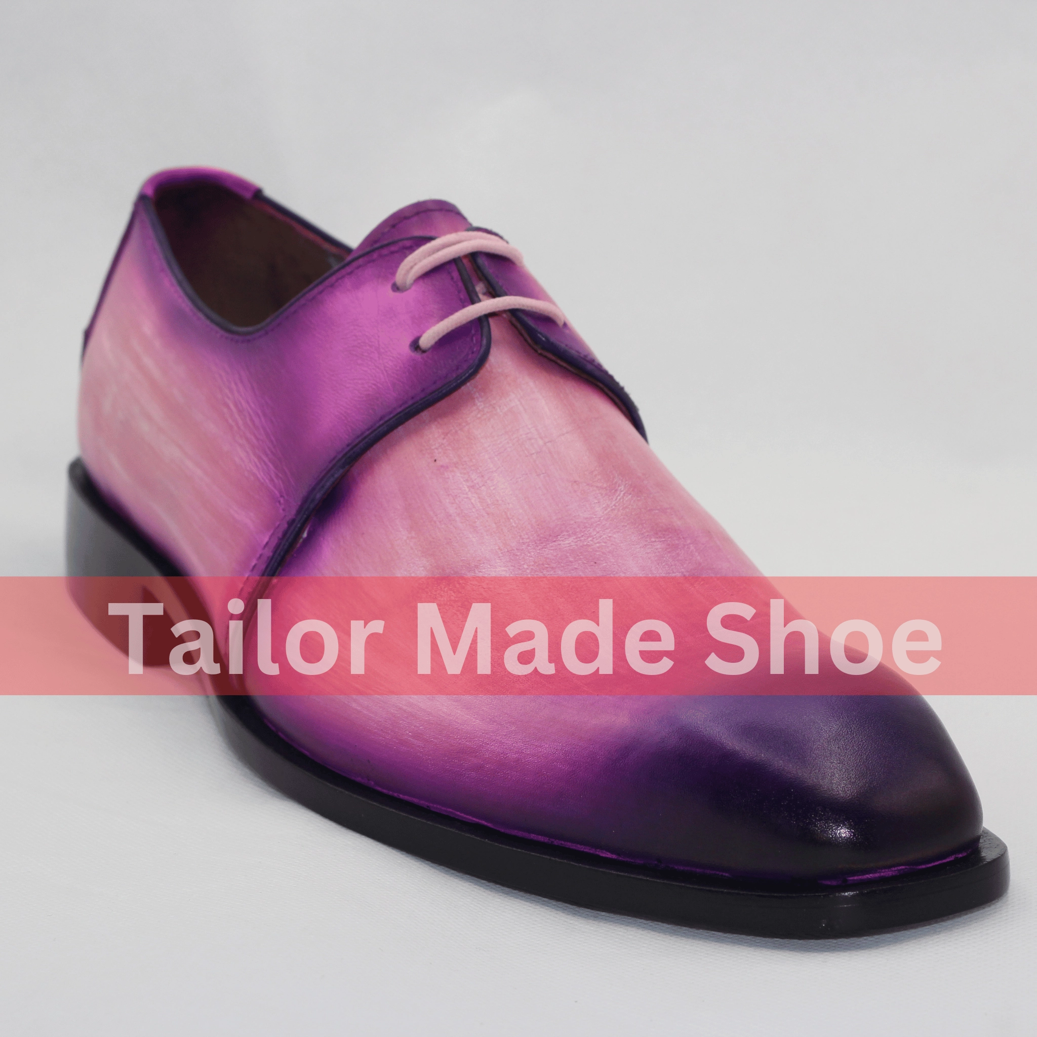 Wide Cowgirl Boots Artisan Hand-Dyed Leather Shoes - Stylish Ombre Finish for Men Premium Quality Purple Oxfords - Modern Elegance Redefined