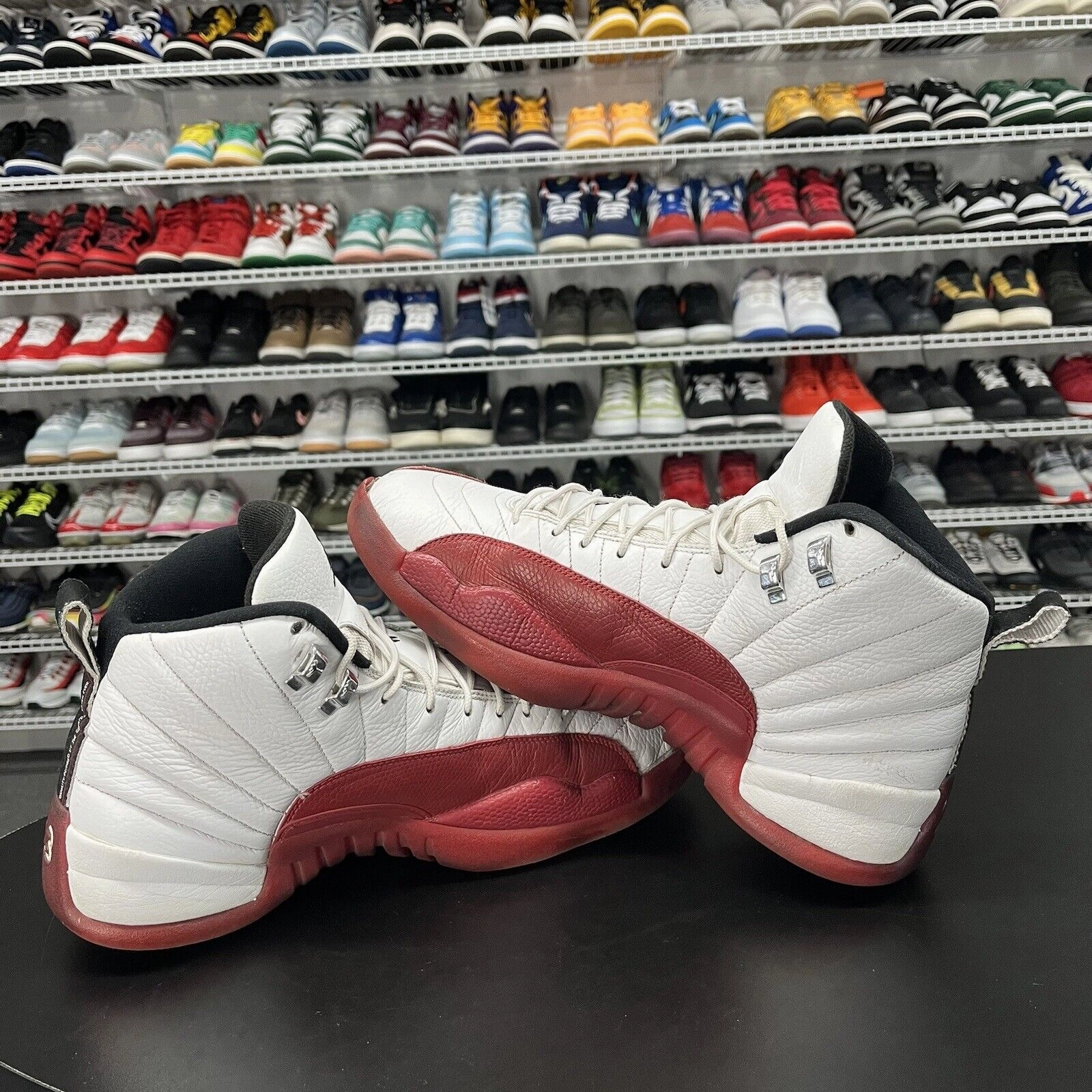 Nike Air Jordan 12 Retro OG Cherry 2009 130690-110 Men's Size 12 Asics Gel Resolution 8 Shoes