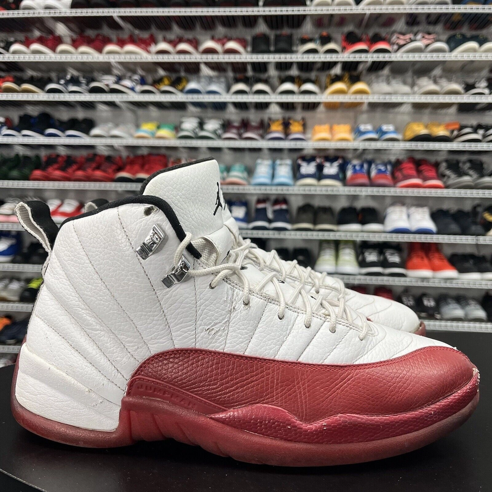 Nike Air Jordan 12 Retro OG Cherry 2009 130690-110 Men's Size 12 Asics Squat Shoes