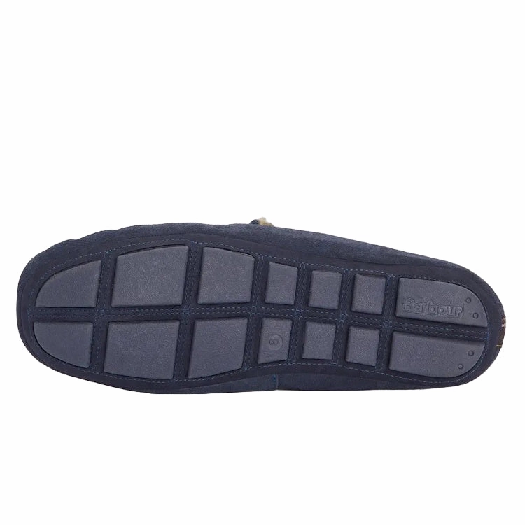 Barbour Monty Slippers - Navy Suede Orthopedic Slippers
