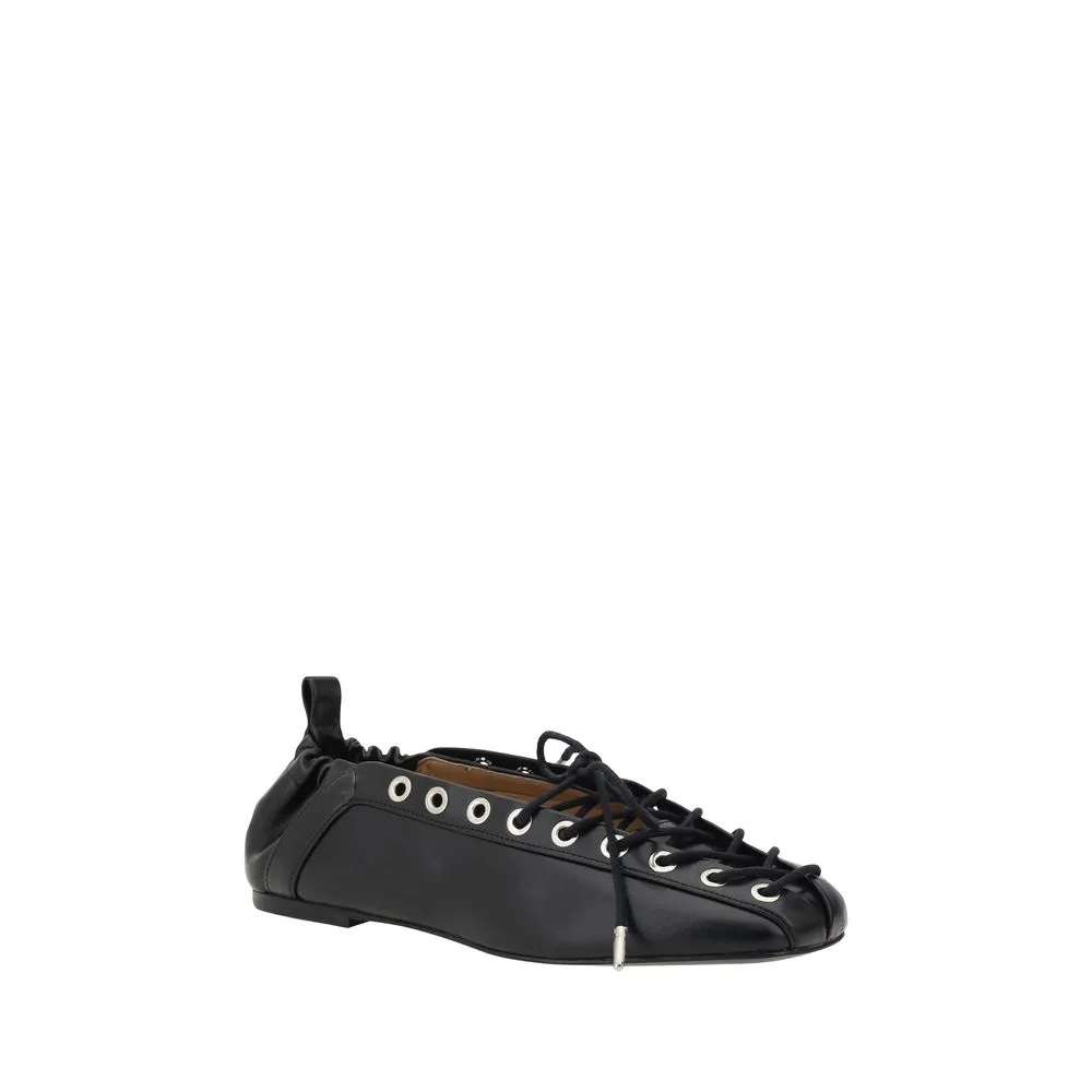 Dance Shoes Flats Ganni Black Polyester Ballet Flats