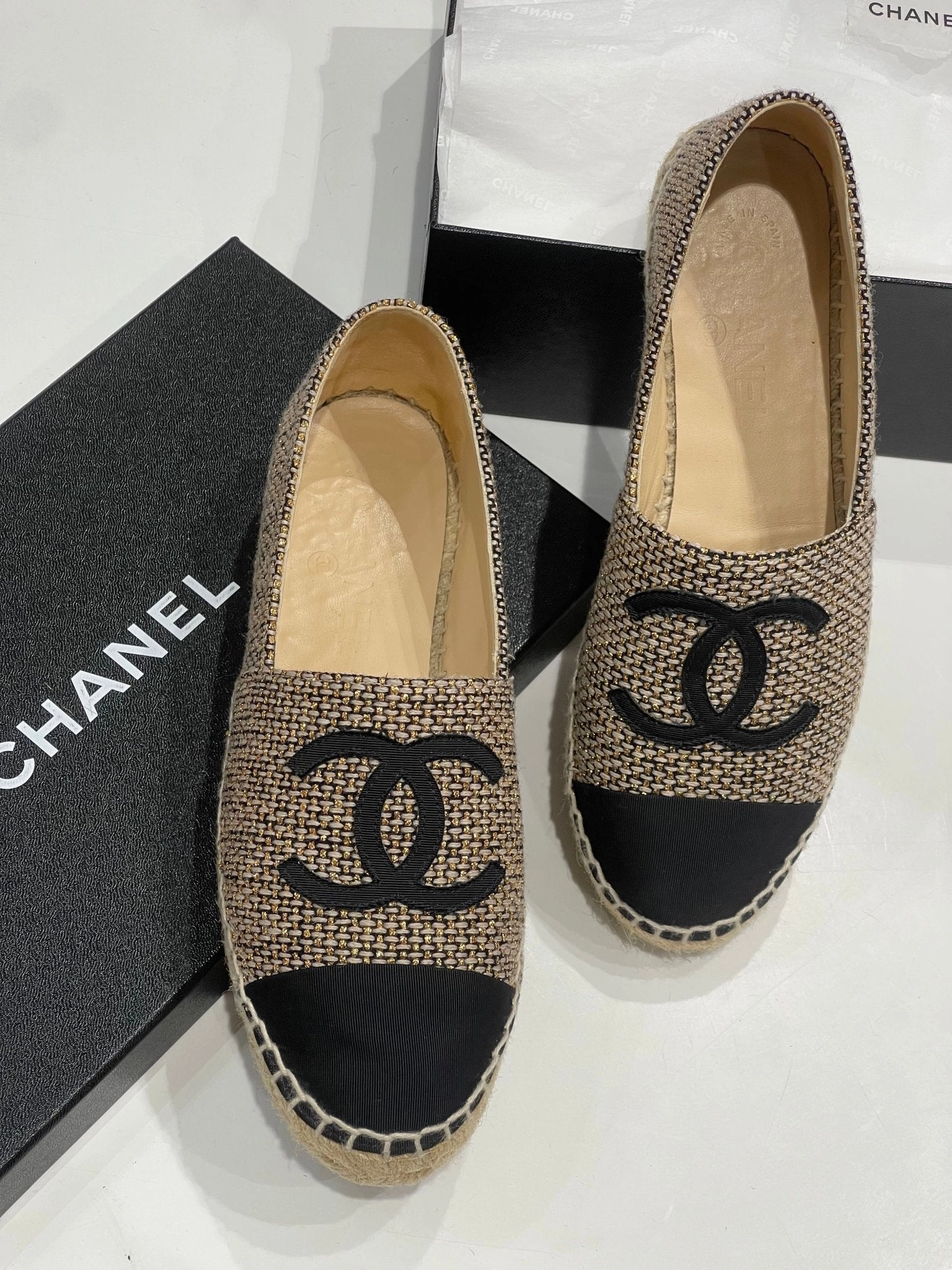Chanel - Espadrilles T37 Serena Wedge Espadrille