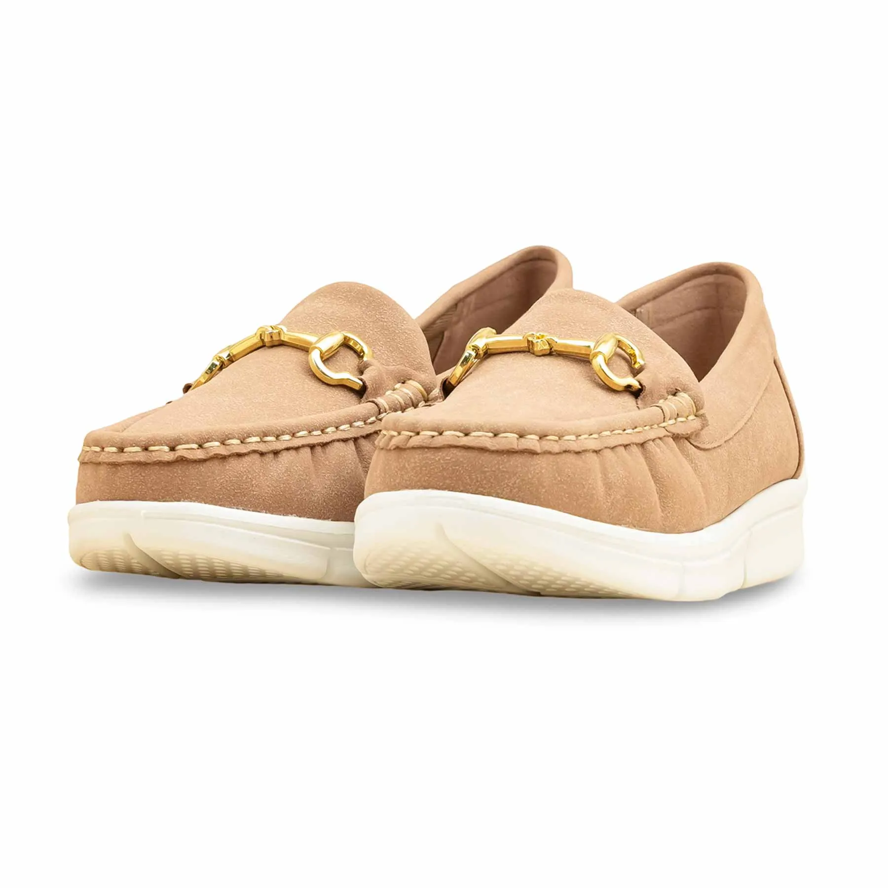 Beige Women Pumps WN4544 Flat Tire Shoes