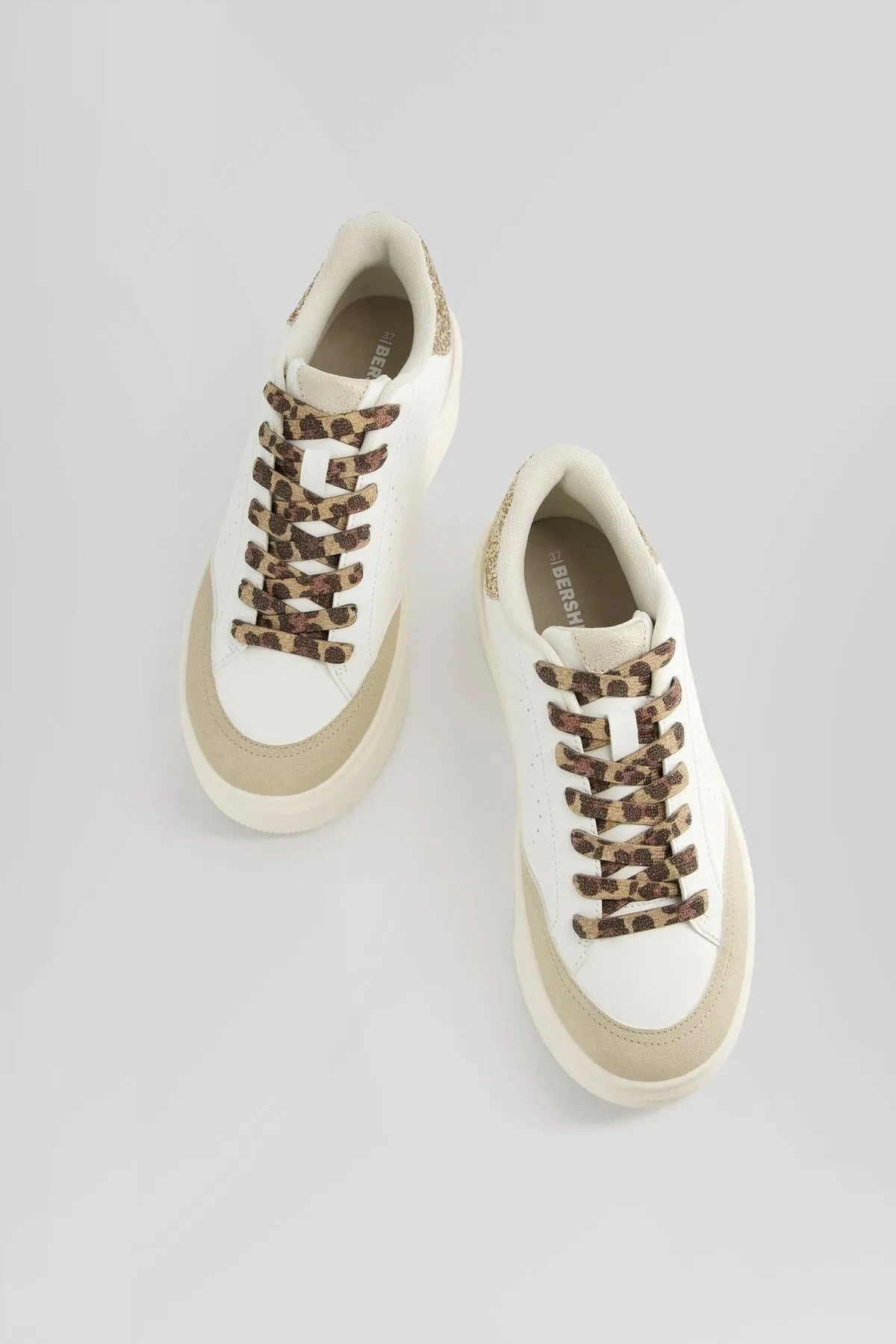 Simple Sneakers Bershka Women's Patterned And Glitter Detailed Sneakers