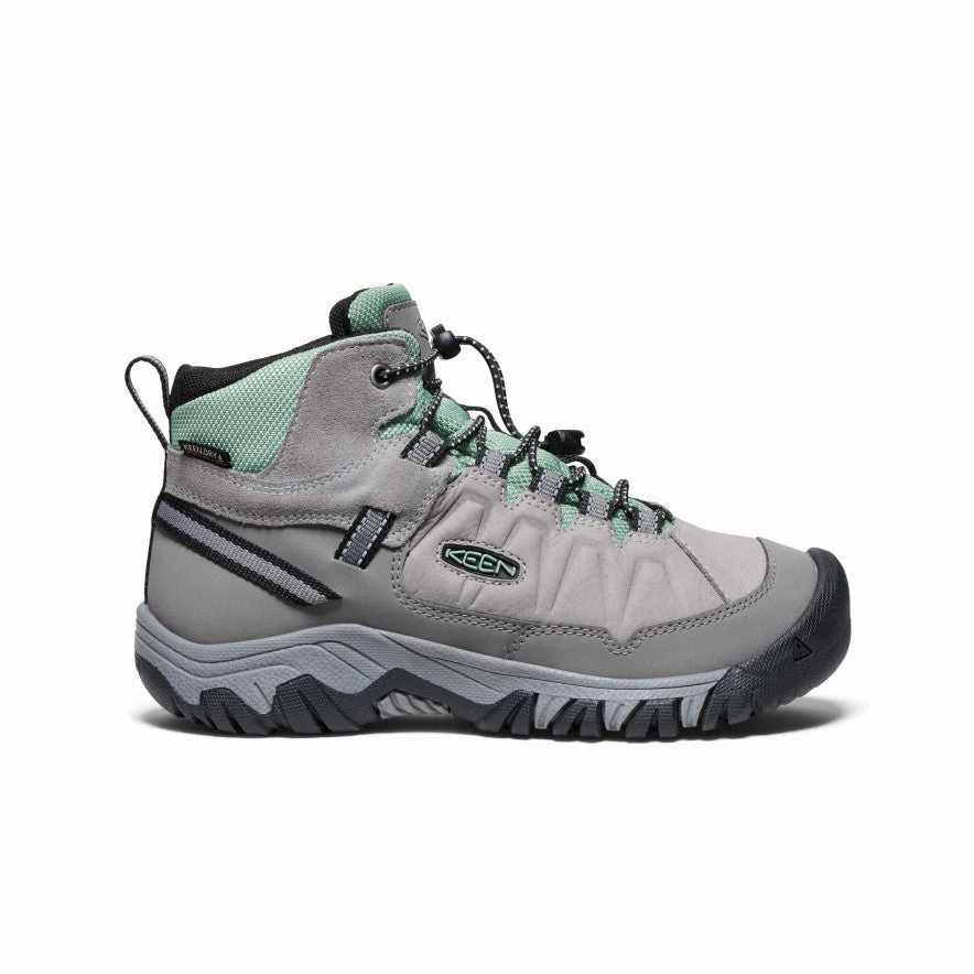Big Kids' Targhee IV Waterproof Hiking Boot  |  Alloy/Granite Green Custom Hiking Shoes