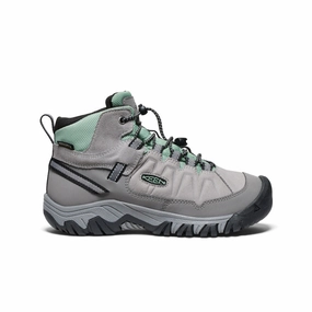Techlite Hiking Shoes Big Kids' Targhee IV Waterproof Hiking Boot  |  Alloy/Granite Green