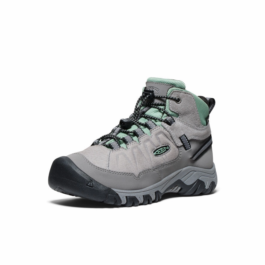 Hill Climbing Big Kids' Targhee IV Waterproof Hiking Boot  |  Alloy/Granite Green