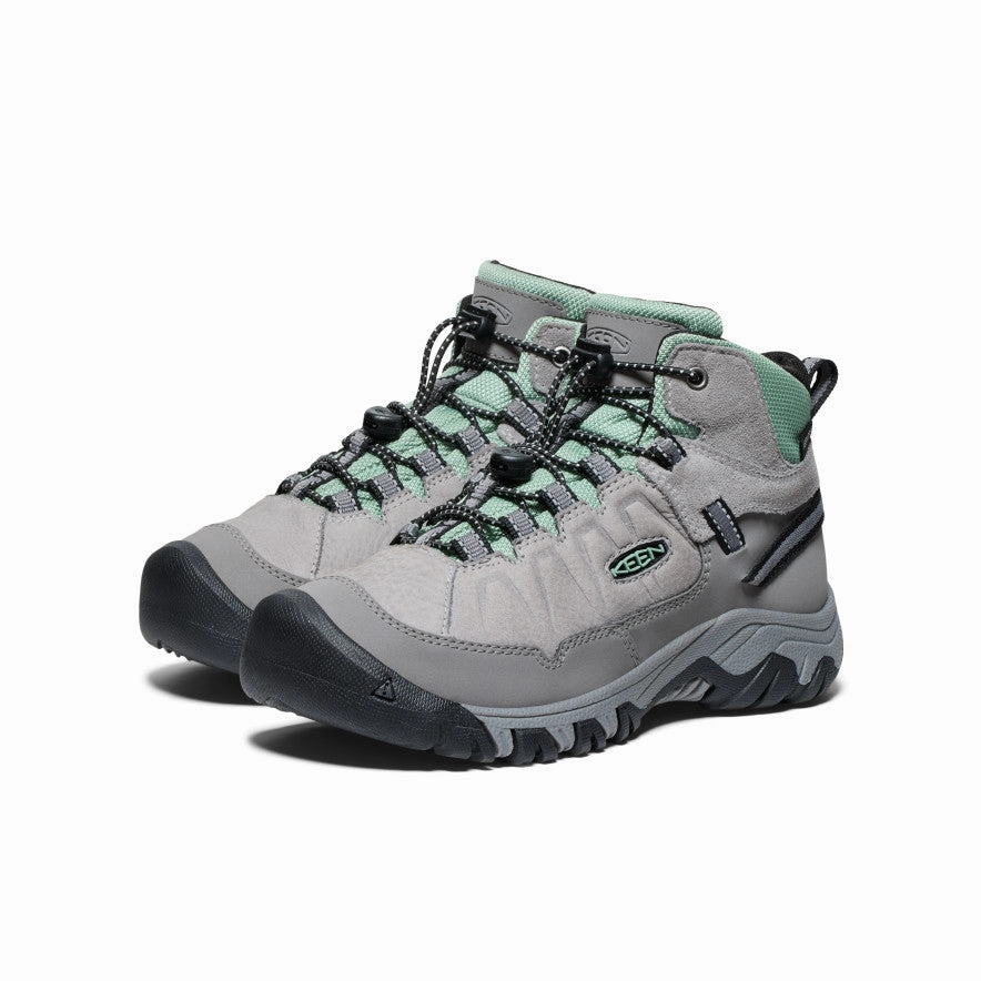 Size 16 Hiking Shoes Big Kids' Targhee IV Waterproof Hiking Boot  |  Alloy/Granite Green