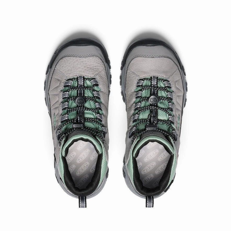 Trailstorm Hiking Shoes Big Kids' Targhee IV Waterproof Hiking Boot  |  Alloy/Granite Green