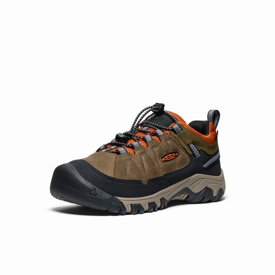 Big Kids' Targhee IV Waterproof Hiking Shoe  |  Dark Olive/Gold Flame Hiking Shoes X Ultra 3 Waterproof