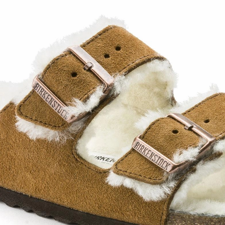 Orthopedic Shoes Padding Flat Feet Birkenstock Women's Arizona Shearling Mink