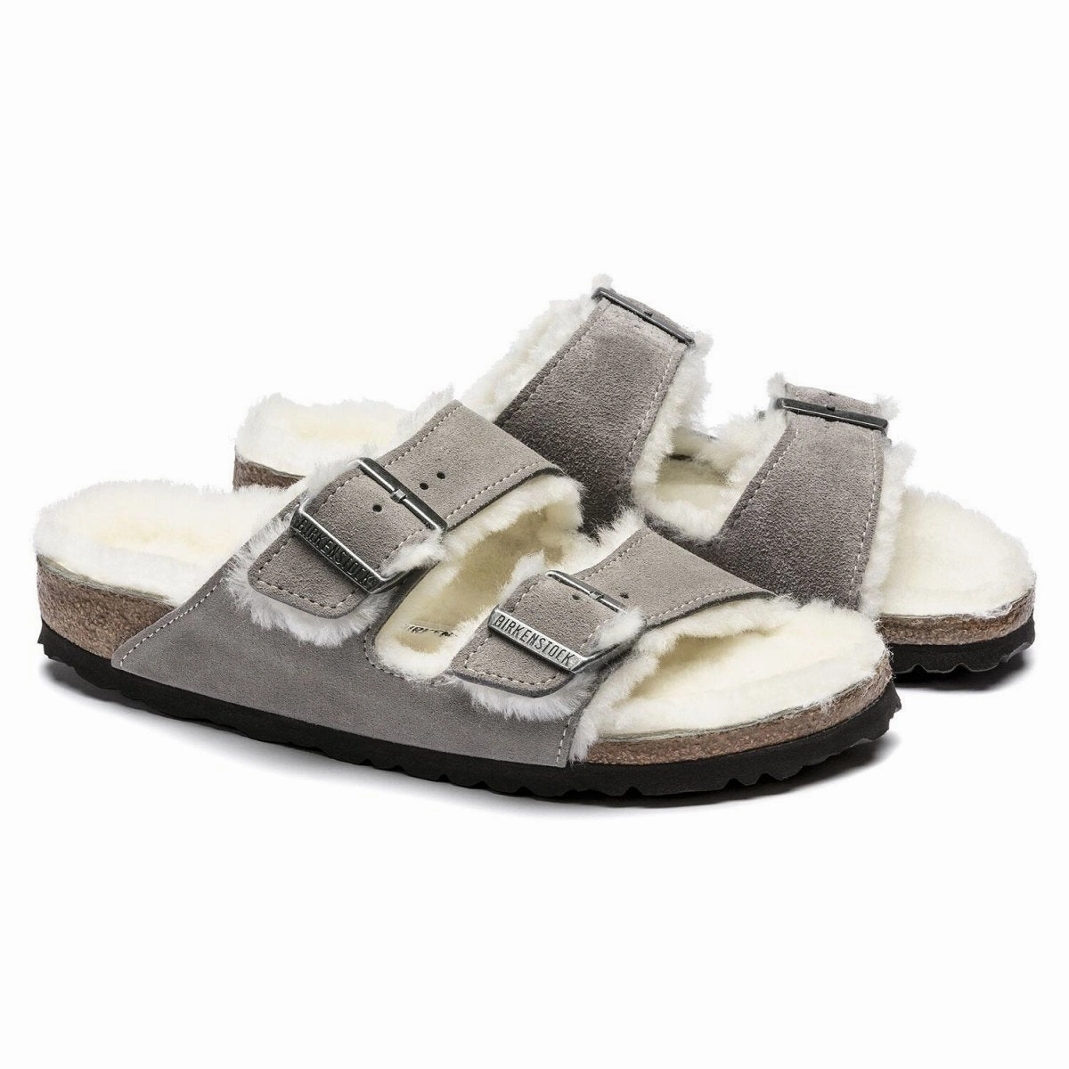 Size Tory Burch Flat Shoes Birkenstock Women's Arizona Shearling Stone