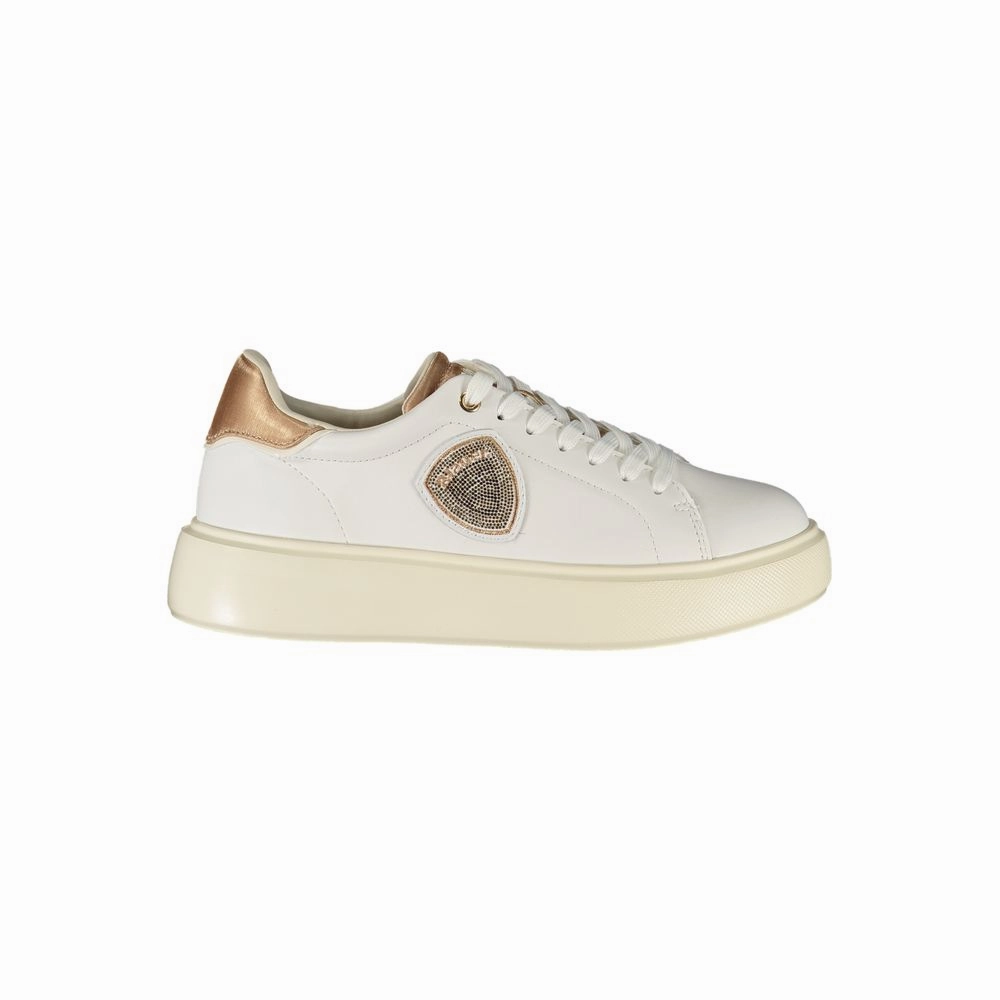 Arch Support Casual Women's Shoes Blauer White Leather Women Sneaker