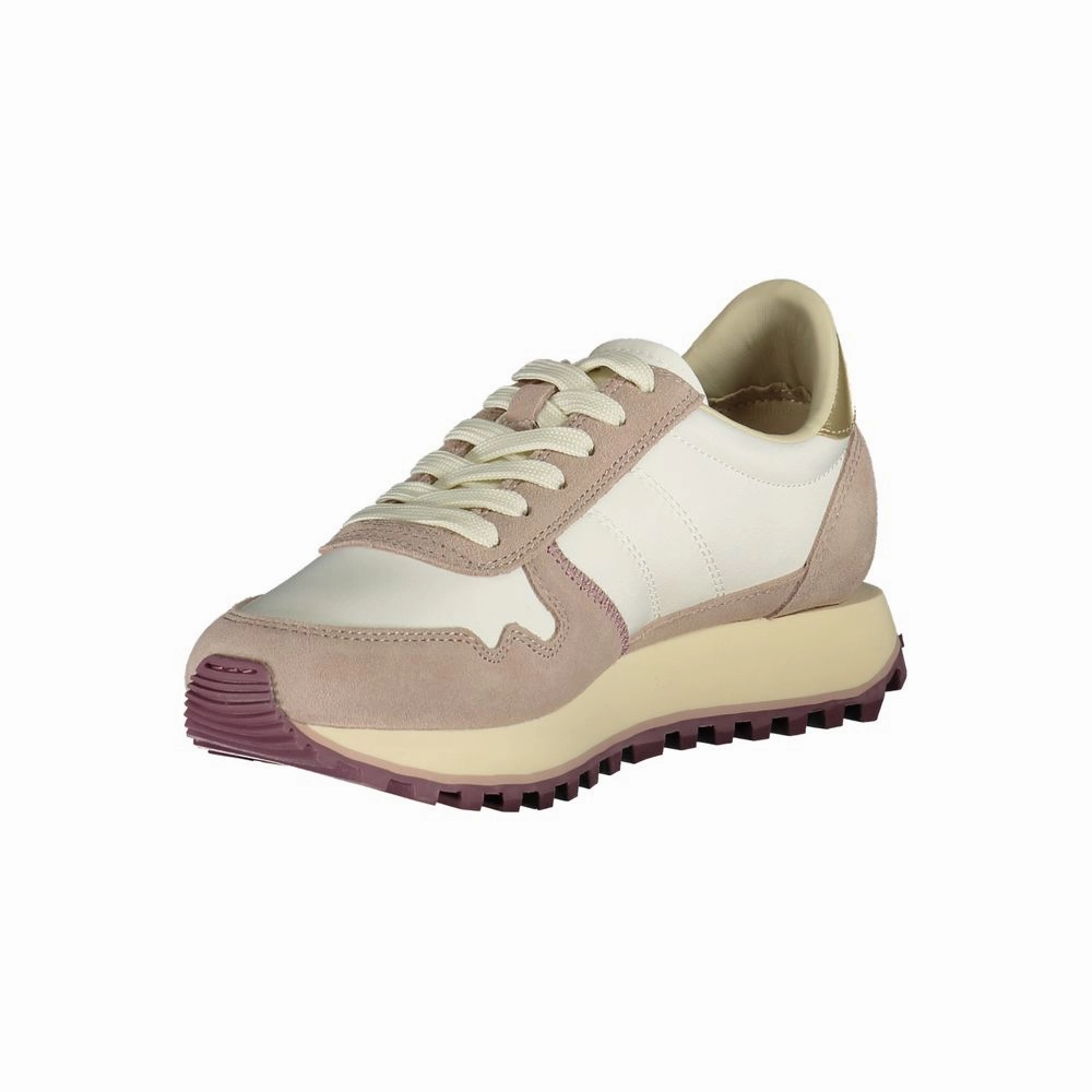 Blauer White Polyester Women Sneaker Balance Sneakers