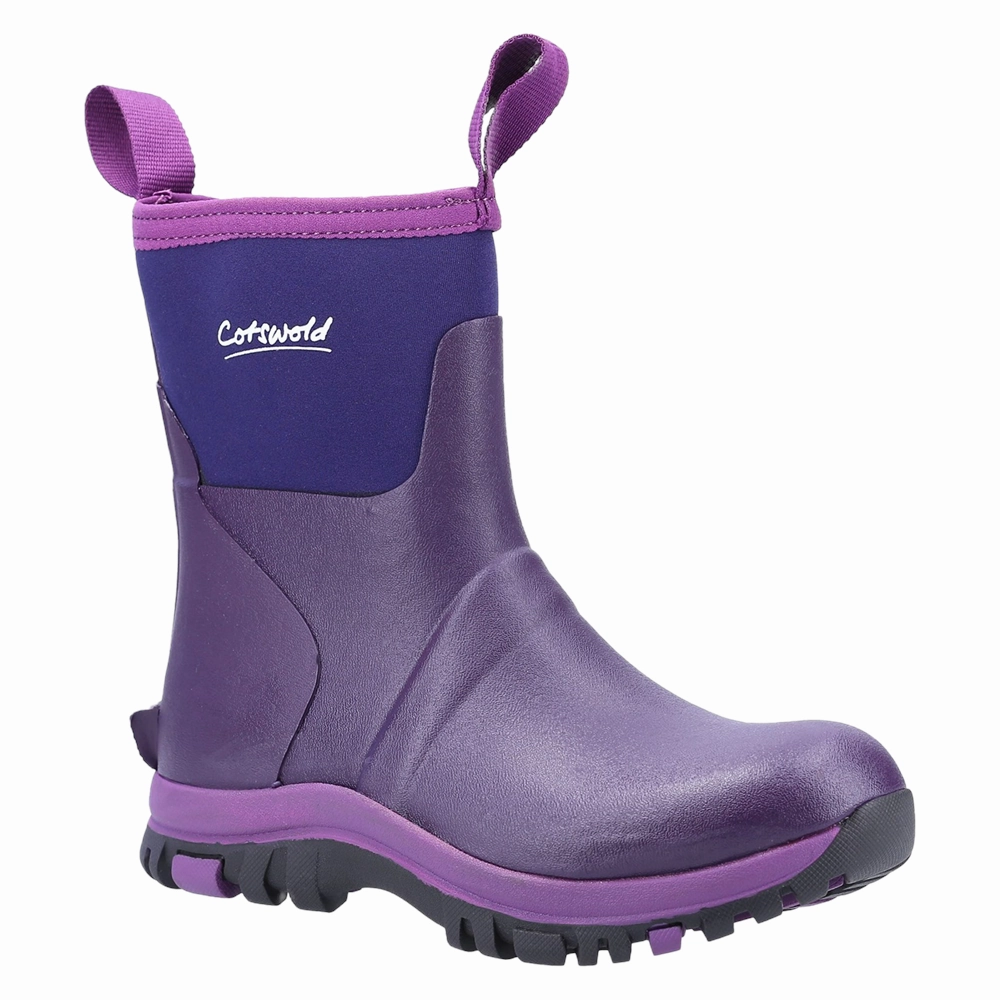 Winter Shoes Waterproof Blaze Neoprene Wellingtons Purple