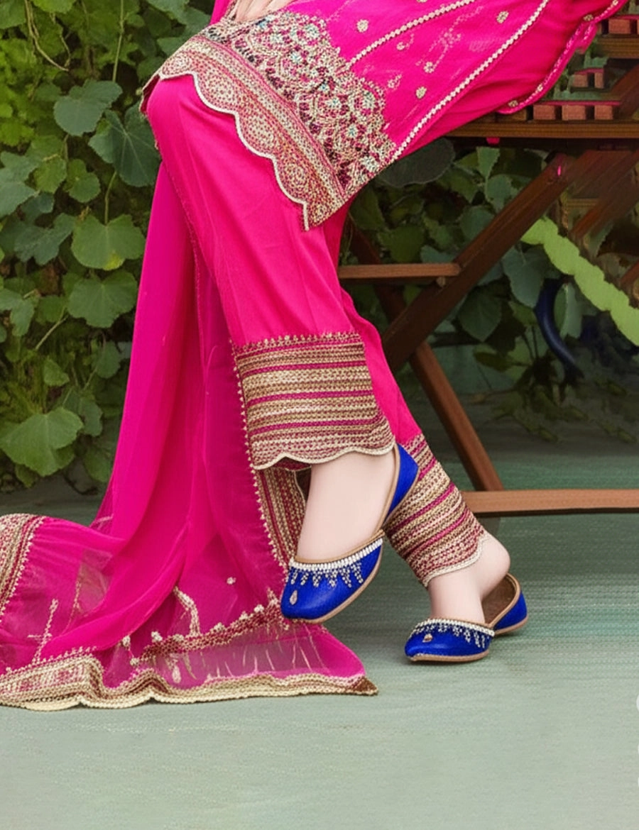 Pure Casual Skate Shoe Blue Fancy Khussa