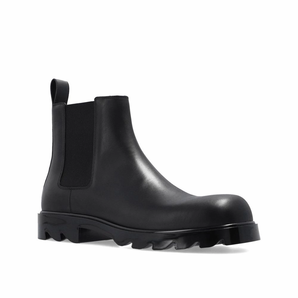 Bottega Veneta Black Calfskin Chelsea Boots Jill Biden Boots