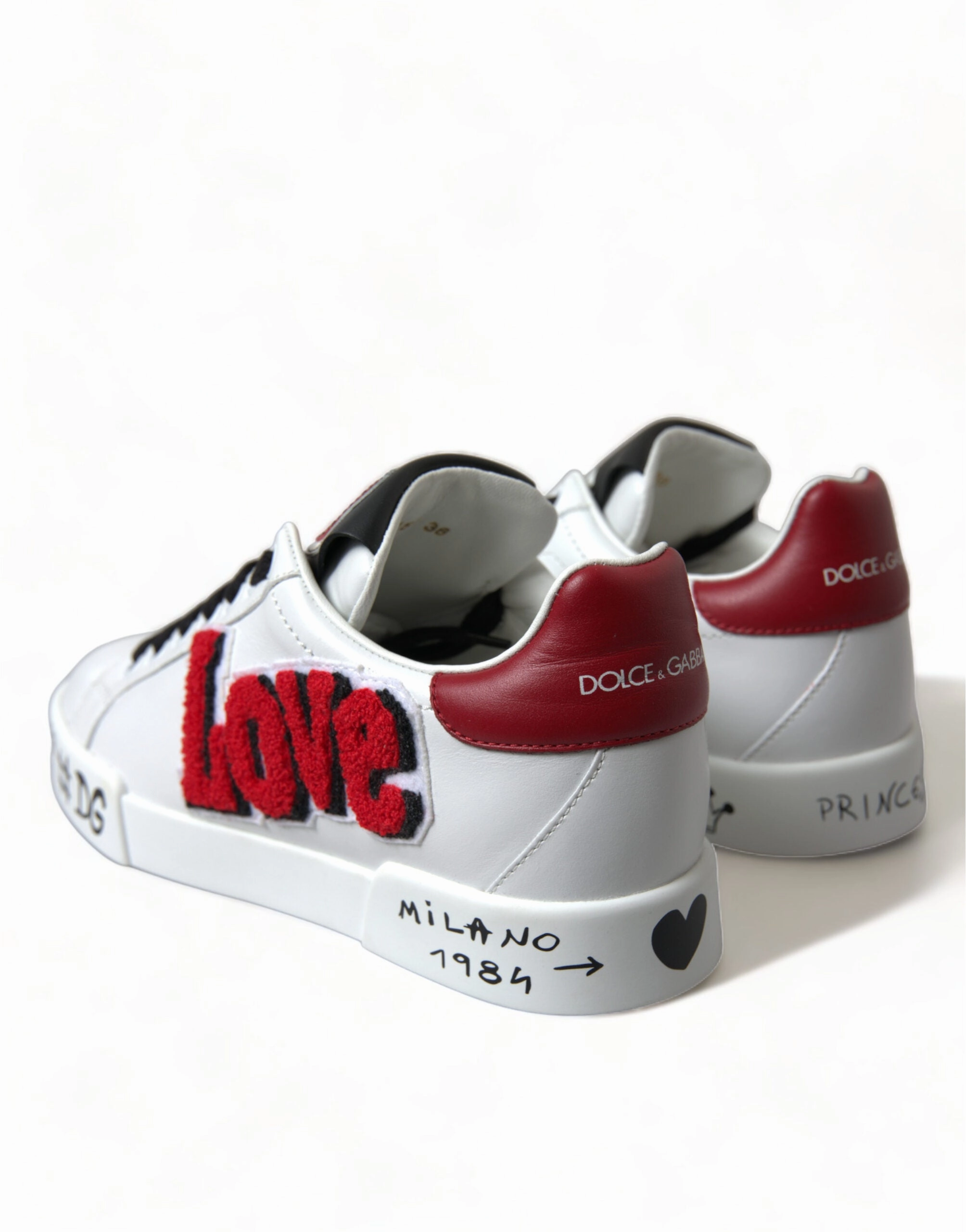 Best Sneakers With Jeans White Love Patch Portofino Classic Sneakers Shoes