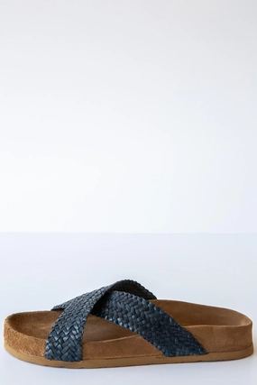 Woven X Sandal Open Toe Low Heel Sandals