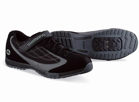 Shimano FN20 Indoor Spin Shoe - Womens - Black-Gray Cycling Black Shoes White Socks
