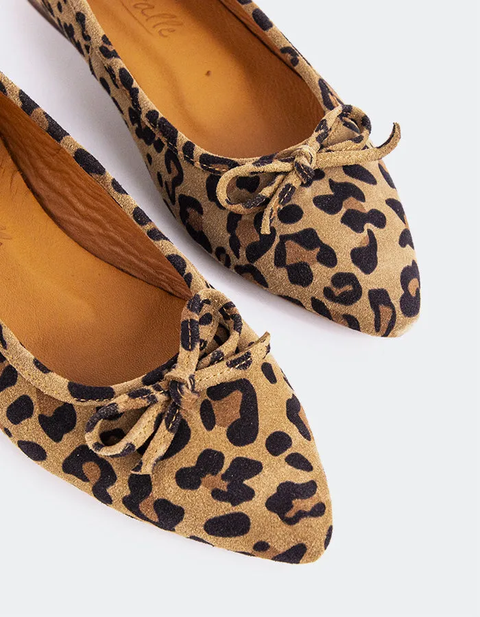 Shoe Ballet Flats Briar Leopard Suede