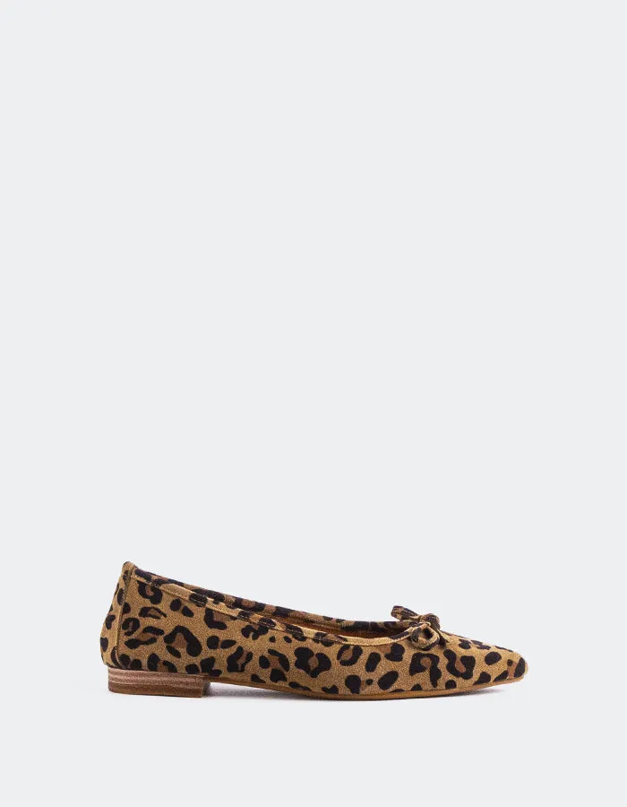 Cute Flat Wedding Shoes Briar Leopard Suede