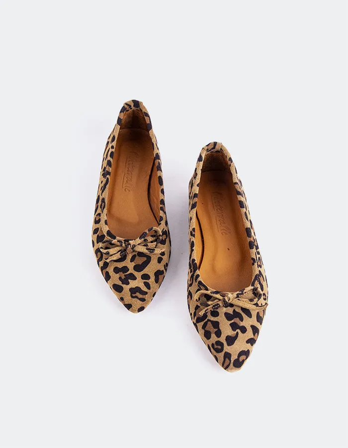 Briar Leopard Suede Cool Shoes For Flat Feet